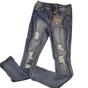 Indigo REIN - ankle high rise distressed jeans size 7